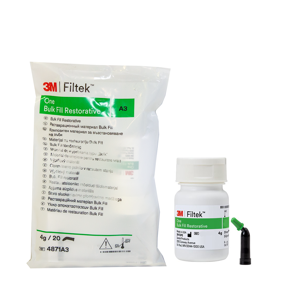 thumbnail image 2 of 3M Filtek One Bulk Fill Posterior Restorative Capsules A2 Shade 20/Pack 2 of 5